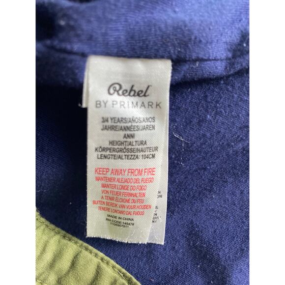 Rebel by Primark Toddler Olive Green Utility Zip Snap Jacket Sz 3-4Yrs - Picture 9 of 10